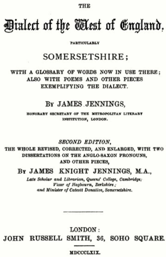 The Dialect of the West of England  
(1869)